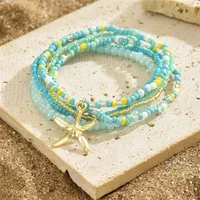 Women's Multilayer Beach Anklet Set - Image 3