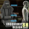 Gaming Chair Retro PU Leather Video Game Chair with Large Lumbar Support, Linkage Armrests, Ergonomic Computer Chair for Gaming 6