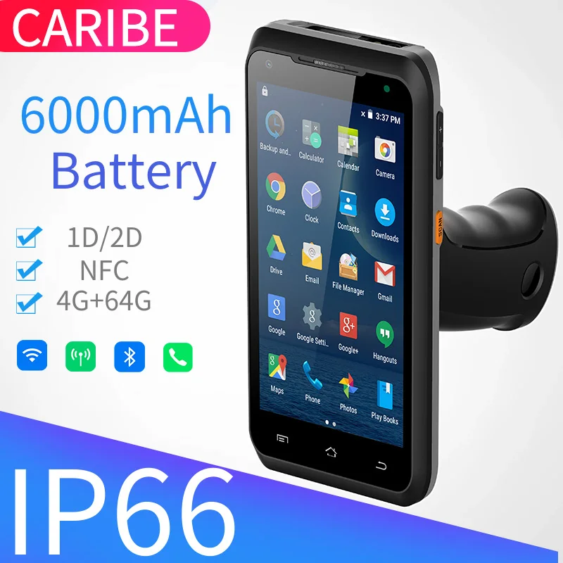 CARIBE Barcode Scanner Industrial Rugged Portable Data Collection Terminal Wireless Handheld Android PDA