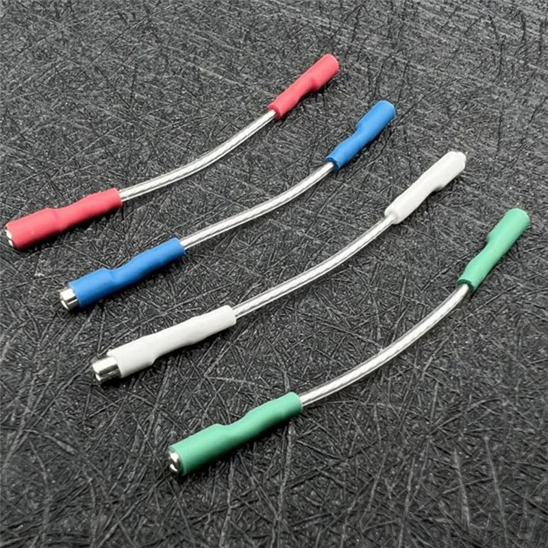 Turntable Phono Cartridge Headshell Wire Leads Cables 4Pcs 7N Silver Plated Leads Silver Wires