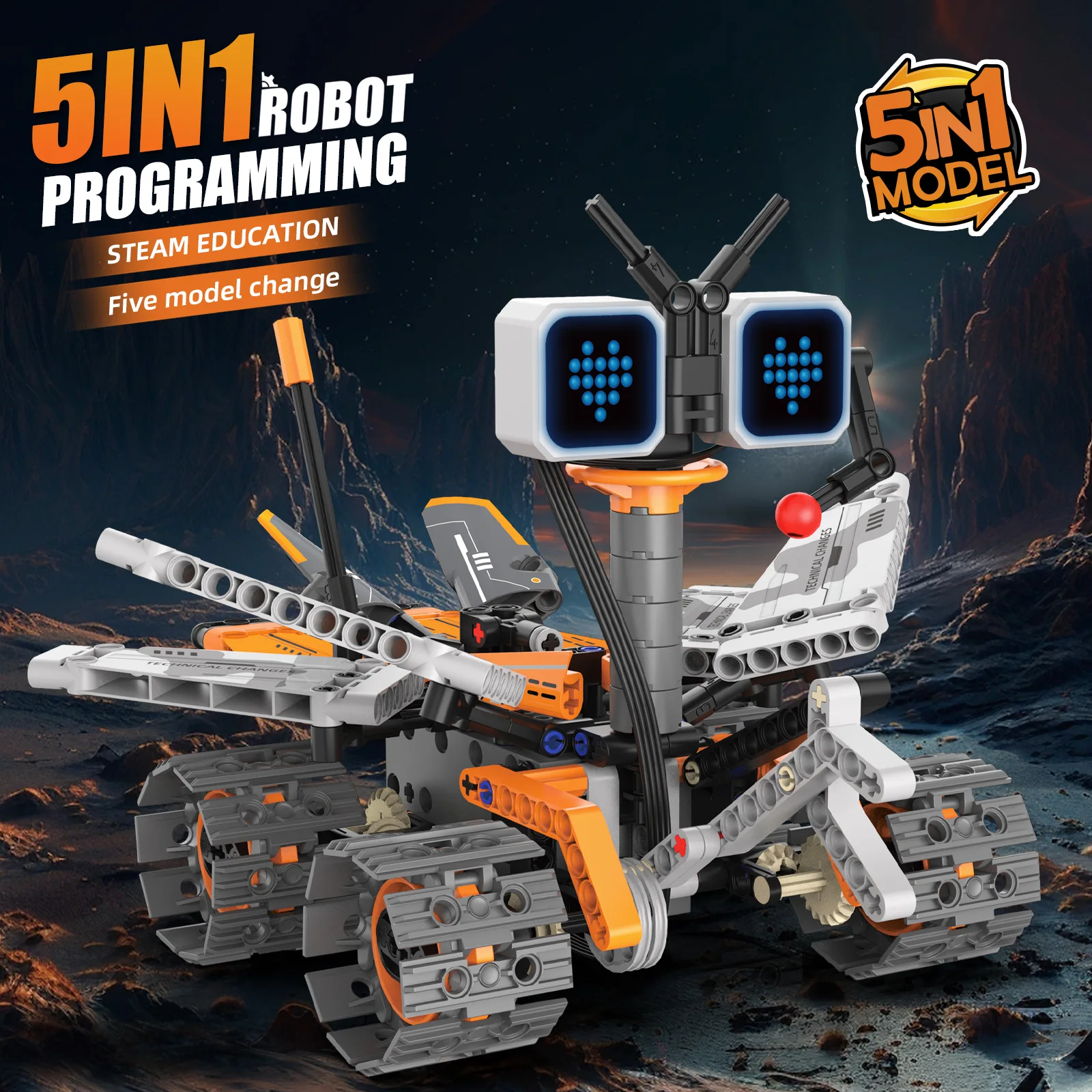 346PCS RC 변신 로봇 MOC 빌딩 블록 5-in-1 프로그래밍 가능 DIY STEM 교육용 장난감 어린이 생일 크리스마스 선물