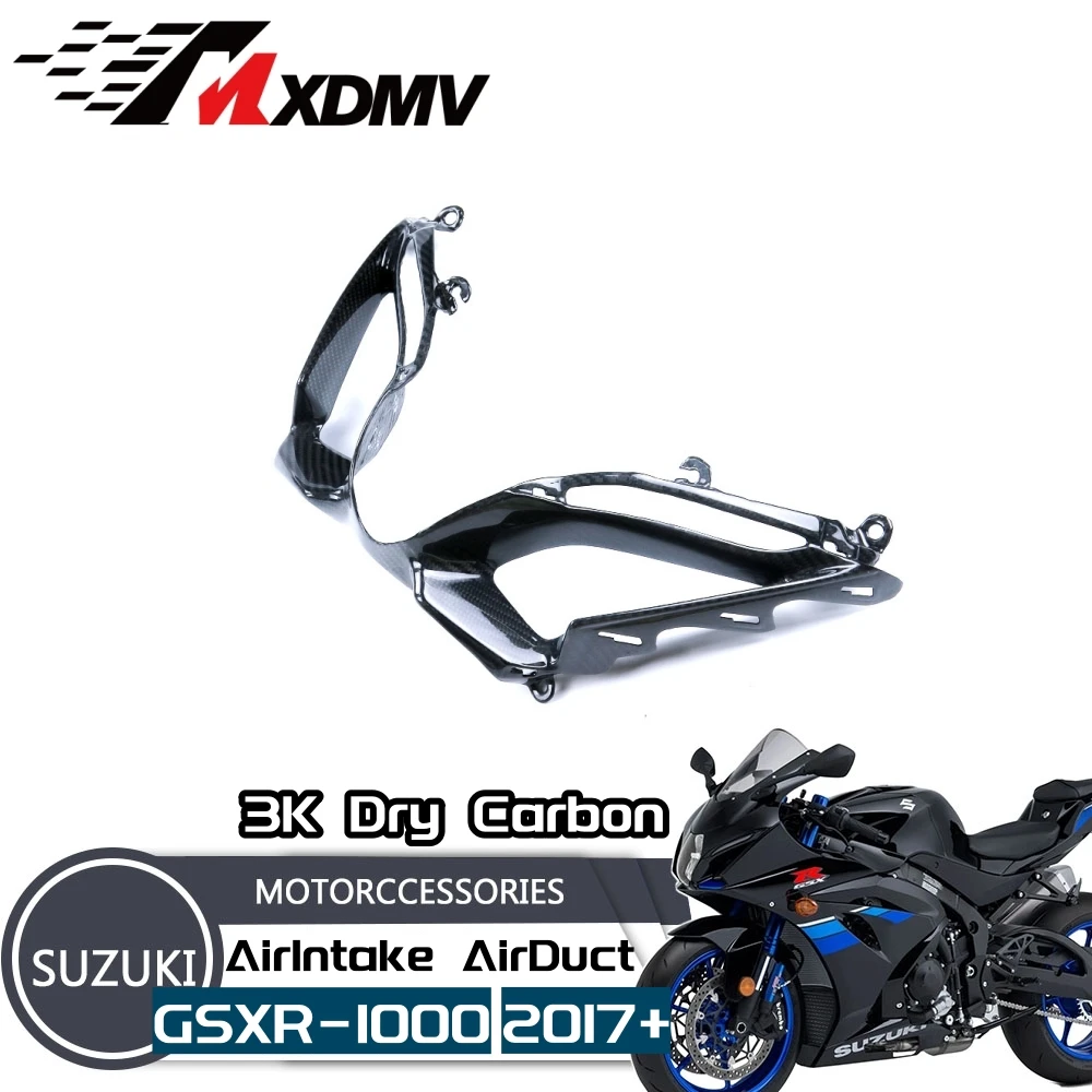 

For Suzuki GSXR1000 GSX-R1000 2017-2022 100% Carbon Fiber Motorcycle AirIntake AirDuct Kits Motorcycle Accessories