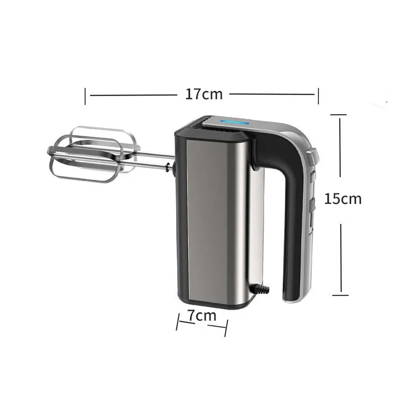 Electric Egg Beater Stainless Steel Mini Whipped Cream White and Flour Mixer Cake Baking Egg Beater Multifunctional Dough maker 6
