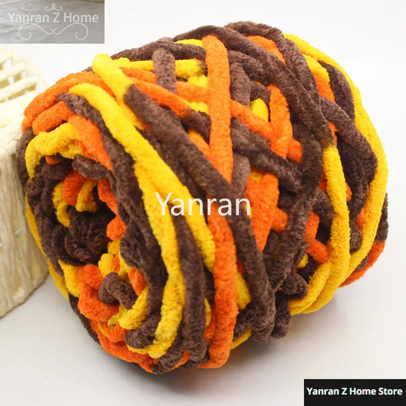 

Hand Made Wool Yarn Thick Ice Stripe Thread Hand Made DIY Crochet For Sweater Doll Coat Line Dyed Scarf Chunky Yarn