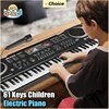 Kids Electronic Piano Keyboard Portable 61 Keys Organ with Microphone Education Toys Musical Instrument Gift for Child Beginner 1