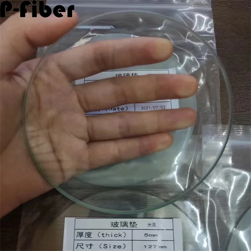MPO 광섬유 연삭 유리 패드 127mm 다이아몬드 연마지 4 코너 가압 기계 고무 패드 5 인치