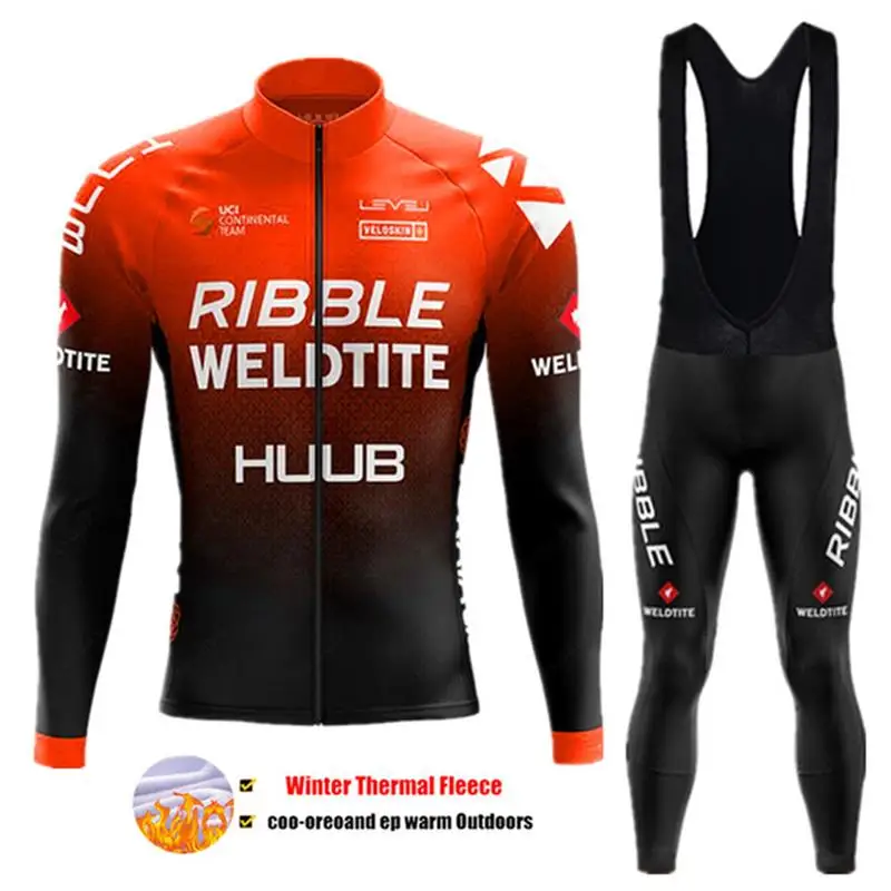 

Huub Team Winter Thermal Fleece Cycling Clothing Maillot Ciclismo Hombre Polera Mtb Sport Jersey Bicycle Cycling Jersey Set 2022