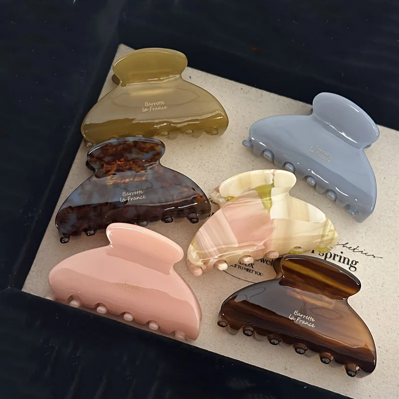 Acetate Hair Claw Clip for Women Elegant Shark Hair Clasp Barrettes Medium Size Sweet Hair Accessories | Non-Slip Headwear Gifts