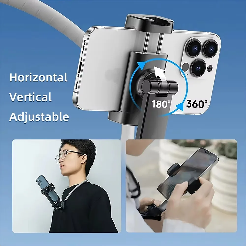 Universal Magnetic Neck Holder with 360° Rotation and Strong Clip – Quick Release Hands-Free Accessory