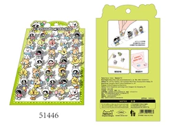 Korean Import NEKONI Fun 3D Cartoon Animal Stickers for Scrapbooking and Journaling (51446)
