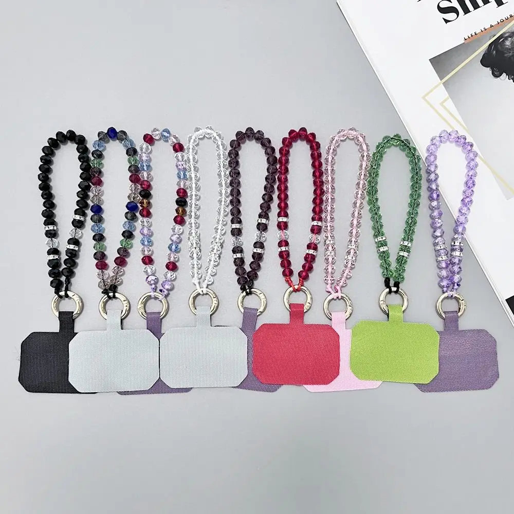 Crystal Beaded Phone Charm Wrist Lanyard Strap
