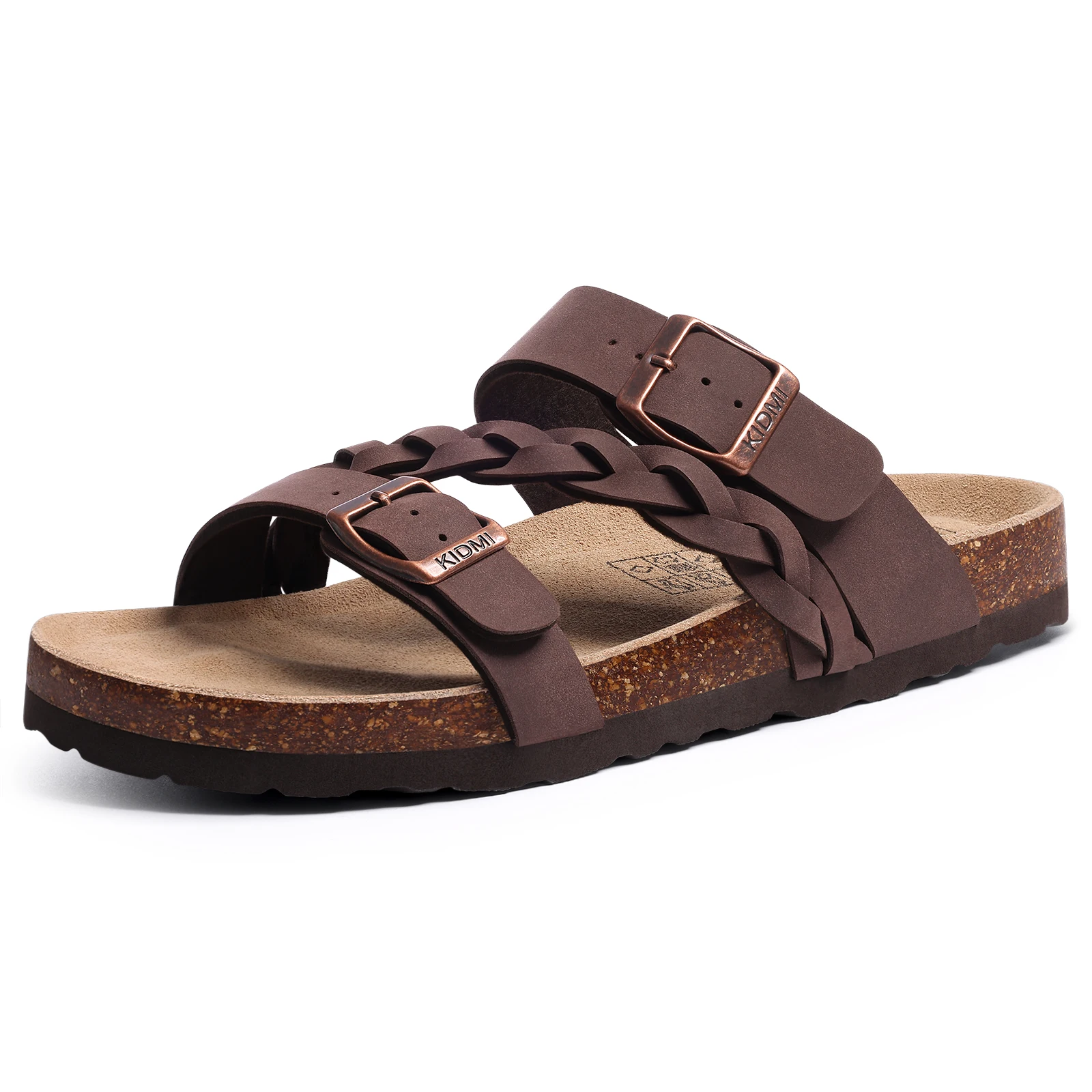 Litfun Women's Cork Sandals With Arch Support And Buckle Summer_voghion.com