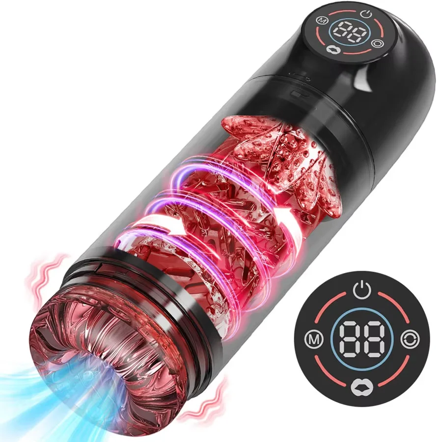 Automatico Masturbatore Maschile Tazza 7 Succhiare Rotante Leccare Modalità Tasca Figa Stroker Pompino Pompa Del Pene Giocattoli Del Sesso Per Gli Uomini