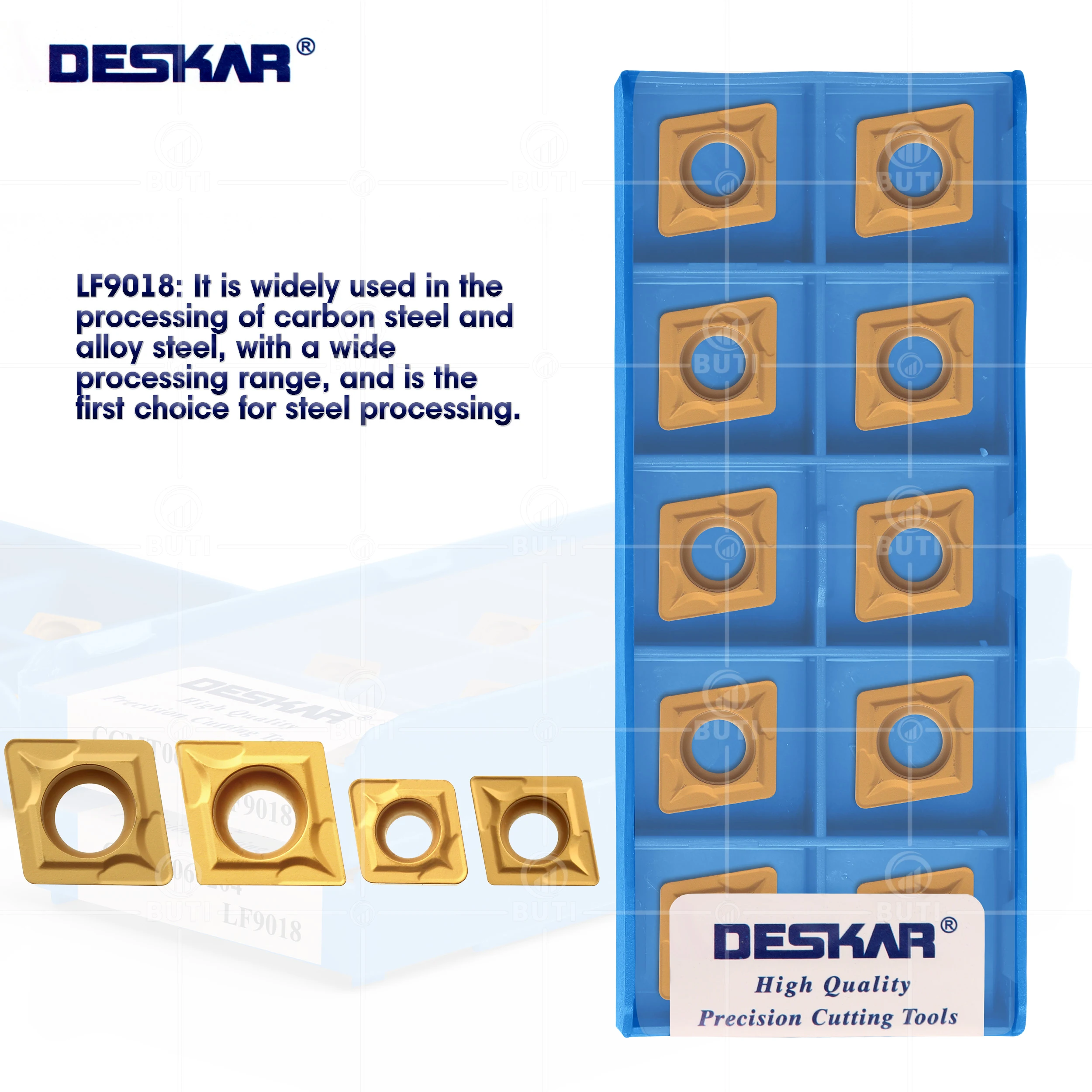 DESKAR 100% оригинальный CCMT060204 CCMT060208 CCMT09T304 CCMT09T308 LF9018 фрезерный станок с ЧПУ для стальных деталей