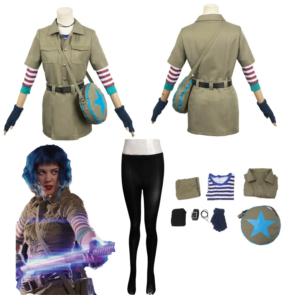 Scott Pilgrim Decolla Ramona Flowers Cosplay Top Gonna Costume Abiti Per Donne Adulte Ragazze Fantasia Halloween Carnival Suit