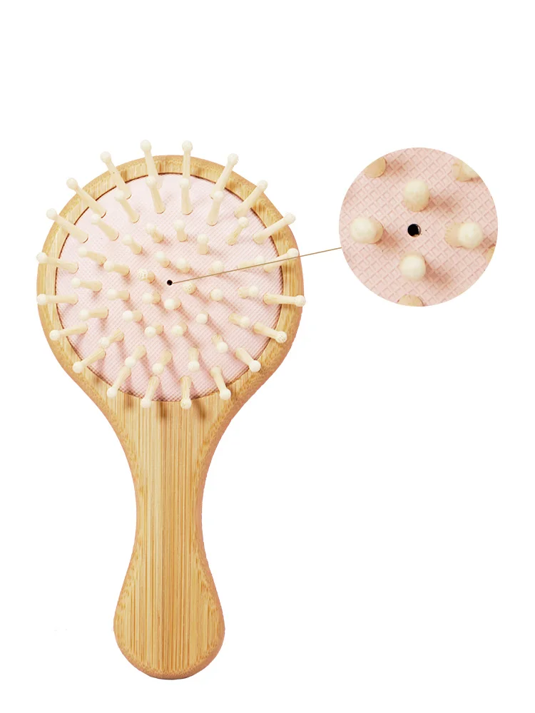 Cute Cat Hair Brush Nature Wooden Anti-Static Detangle Brush Hair Scalp Massage Comb Air Cushion Styling Tools for Child Girls curly hair brush hair brush comb hair comb hair comb set wooden handle brush