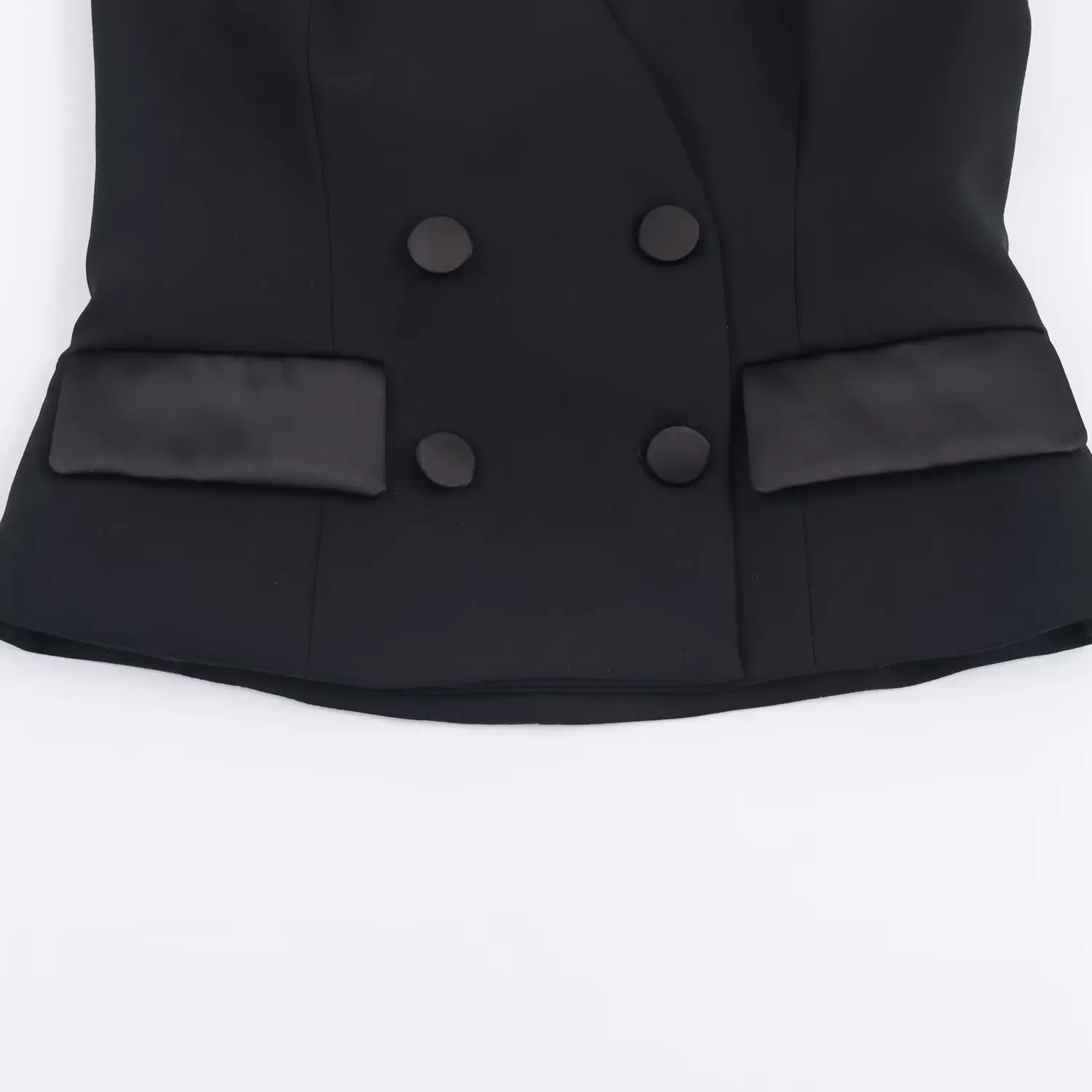 Women Fashion V-Neck Blazer Vests Female Vintage Solid Front Button Sleeveless Waistcoat Summer Sexy Backless Lady Chic Vest Top