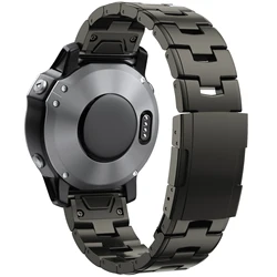 Garmin Titanium Metal Quick Fit Watch Band Bracelet - 22mm/26mm - 26mm (Gun color)