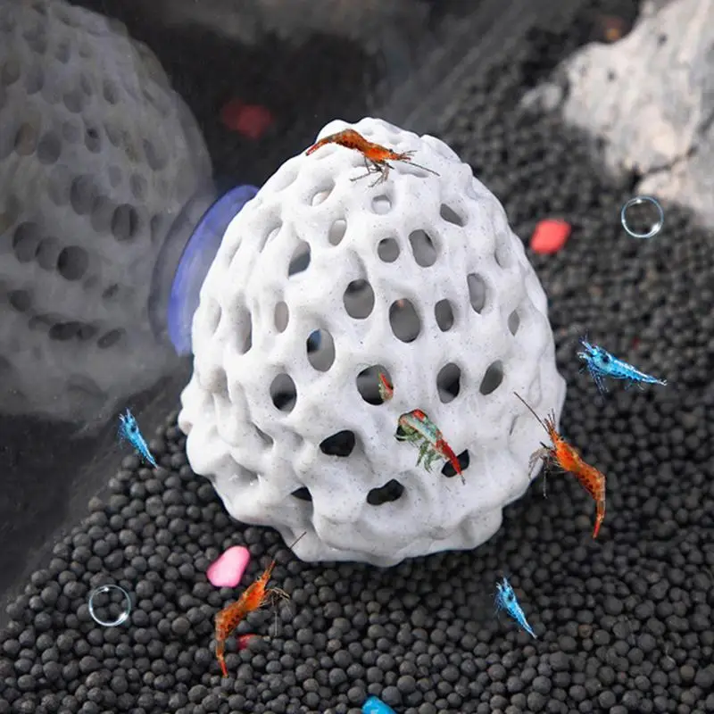 Aquarium Decoration Small Shrimp Cave Mini Porous Betta House Fish Hiding Spots Shrimp Shelter Breeding Nest House