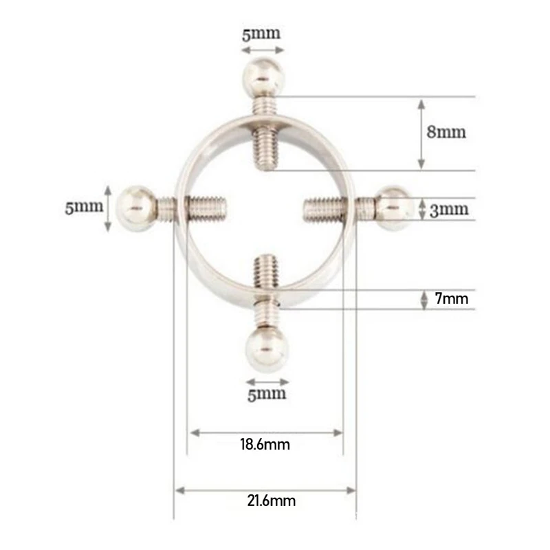 Adjustable Stainless Steel Fake Nipple Ring Non Piercing Jewelry_voghion.com