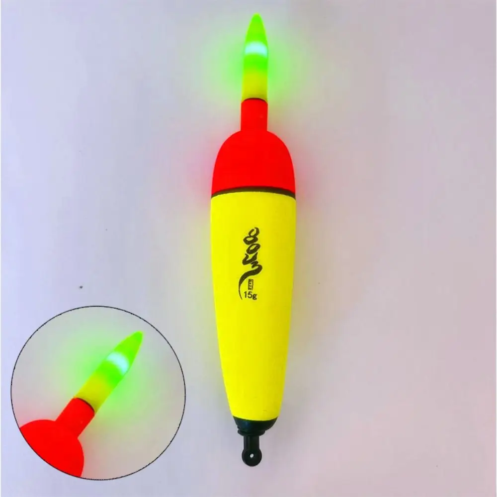1 pc 10g-120g EVA Luminous Fishing Night Float Light Stick Foam Plastic Bobber Sea Rock Fishing Striking Floats green light