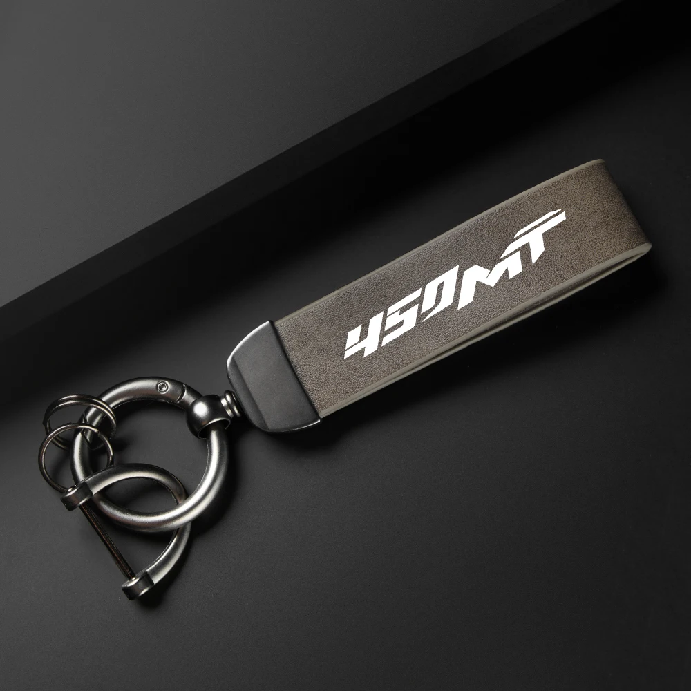 Premium Leather Motorcycle Keychain Keyring