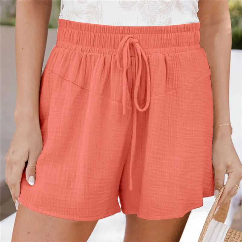 Cotton Linen Shorts Women's Sports Shorts New Hot Summer Casual Plus