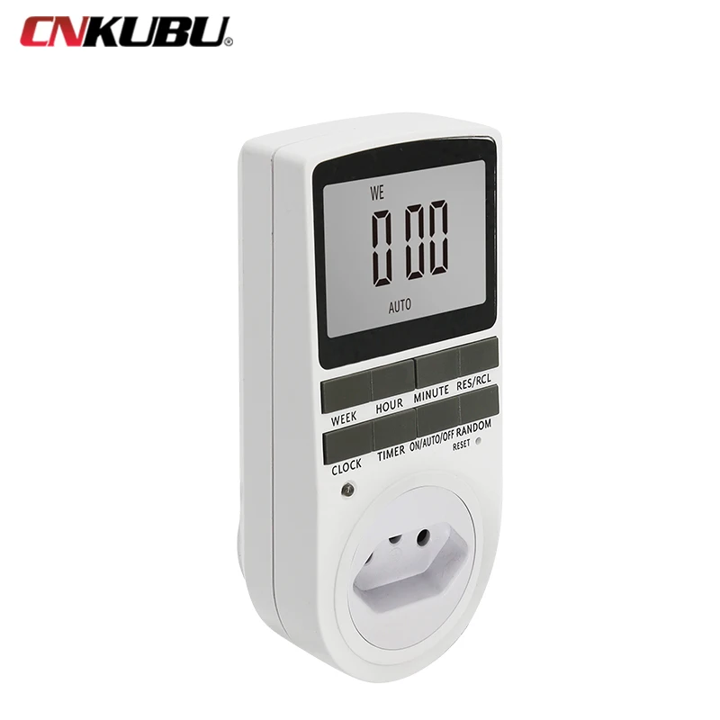 EU Electronic Digital Timer Switch US FR BR Plug Kitchen Timer Socket Outlet 230V 110V 7 Day 12/24 Hour Programmable Timing 6
