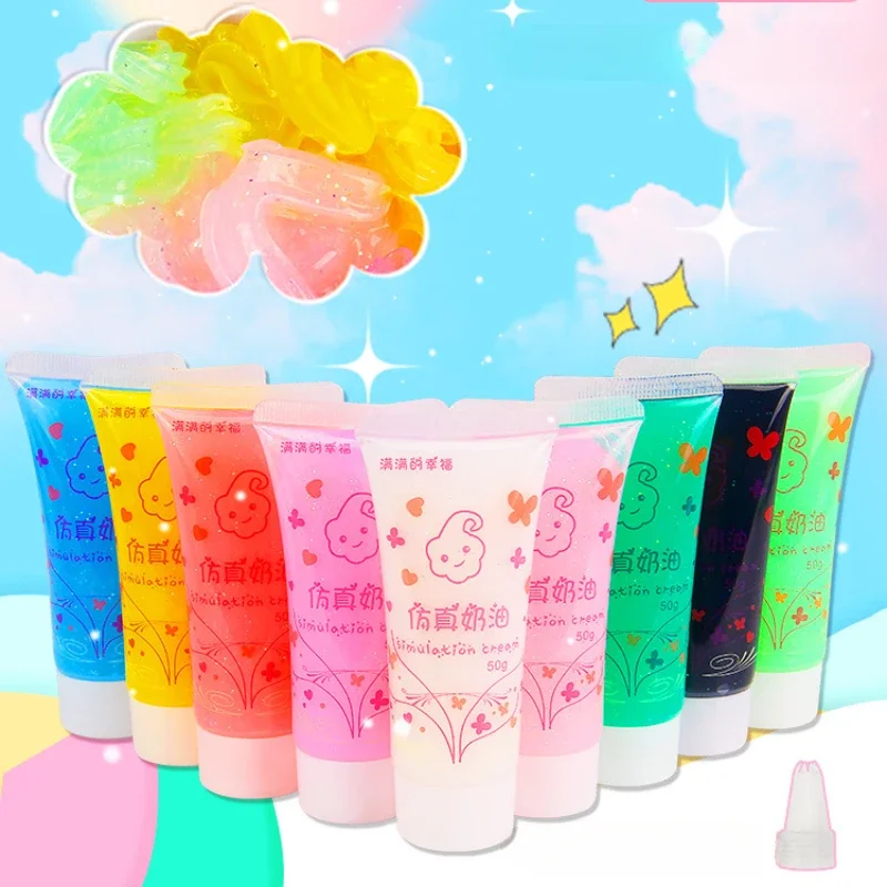 Waterbased Adhesive Crystal Glitter Powder Cream for DIY Crafts