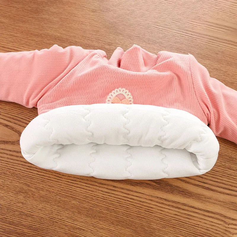 Girls Padded Cotton Long Sleeve Winter T-shirt