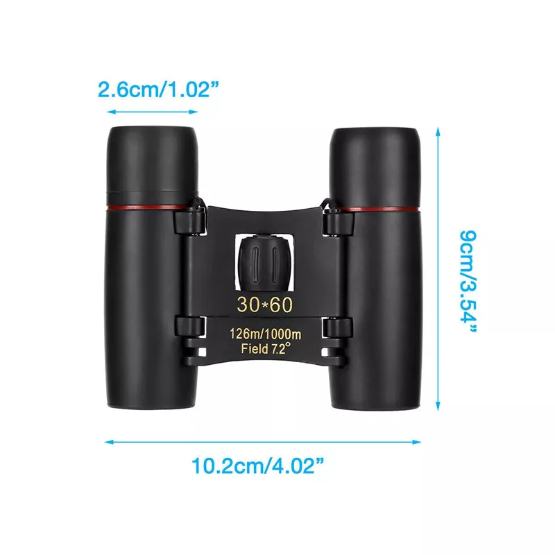Small Binoculars Outdoor Travelling and Hunting Opera Glasses Compact Waterproof Outside Tourism Tool 30x60 6
