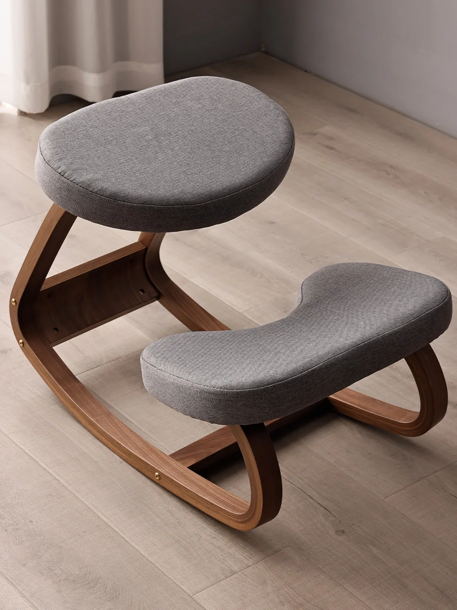 Ergonomic Solid Wood Home Office Computer Chair Long-Hour Comfort Kids Study Posture Correction