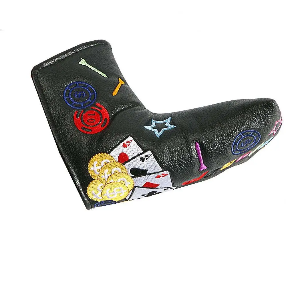 Description Picture 4 of itemGolf Head Cover Putter Headcover Protector Case Golf Headcover Blade Putter Protector Golf Putter Cover Golf Club Head Cover