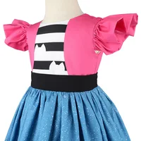 Robe de princesse inspirée de Gabby pour enfants avec bandeau oreilles de chat, robe de soirée scintillante à imprimé chat, robe de fête d'anniversaire pour filles 4