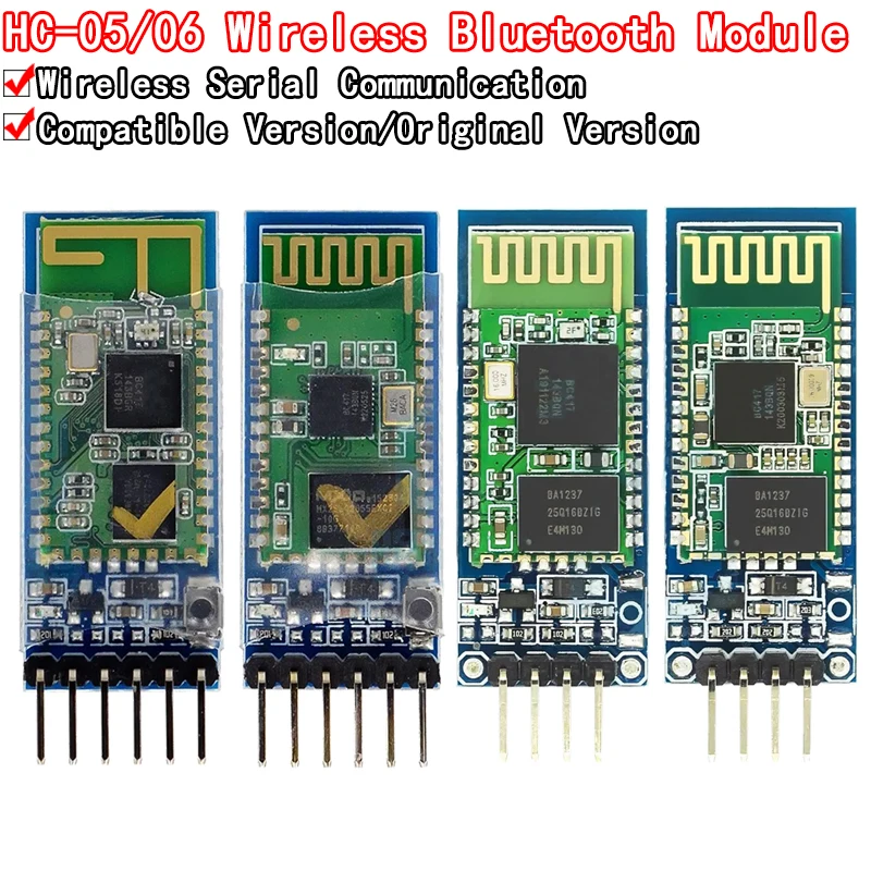 HC-05 HC-06 Master-Slave 6Pin/4Pin Anti-Reverse, Встроенный последовательный модуль Bluetooth, беспроводной последовательный для Arduino