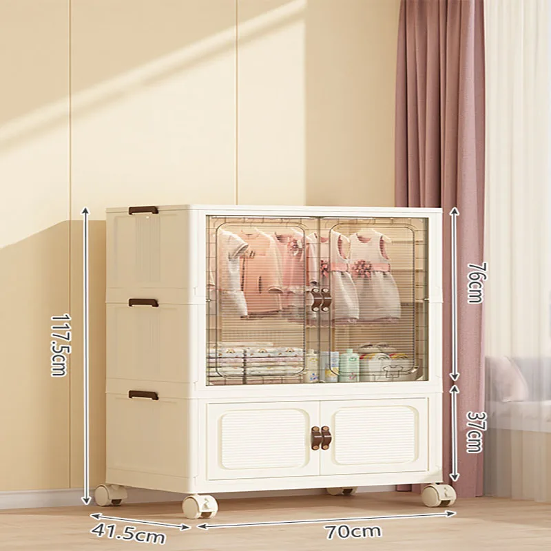  옷장 및 용 수납장, 간단한 어린이 옷 정리함, 가정용 침실 소형 옷장, 플라스틱 수납함