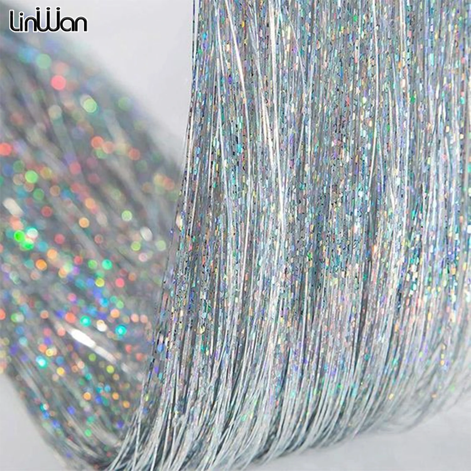 Length 100cm Party Holographic Hair Accessories Glitter Hair