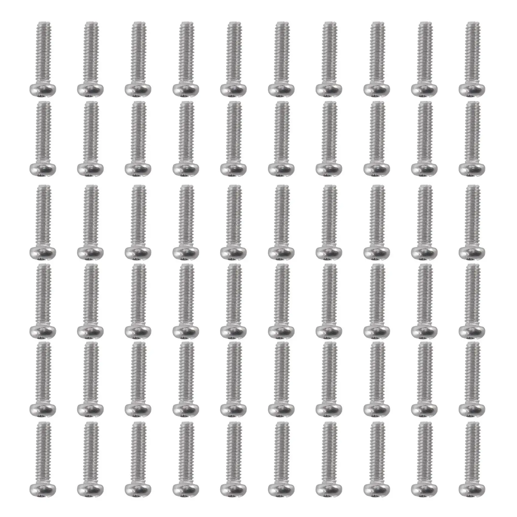 

M2 x 8mm 304 Stainless Steel Phillips Pan Head Screws Bolt 60pcs