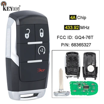 Keyforkess 433.92MHz 4A Chip ID FCC: GQ4-76T 68365327AB / AC / AD / AA Smart Remote Key Fob RAM 2500 3500 4500 5500 2019 2020 2021
