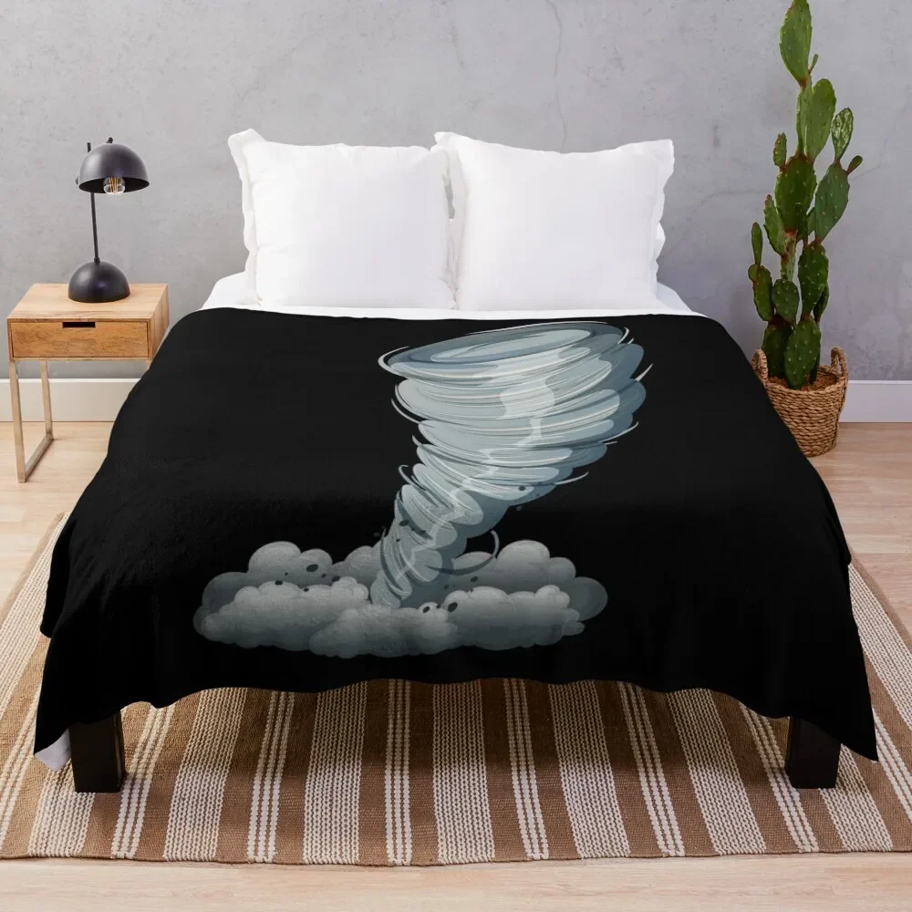 

Tornado Storm Weather Gift Throw Blanket Hairy Decorative Sofa Extra Large Throw Blankets