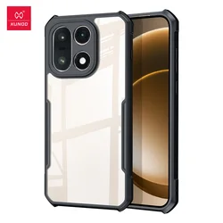 Xundd Airbag Shockproof Transparent Phone Case with Camera Protection, Acrylic+TPU Hybrid for OnePlus 15 (Black Stripes Clear)