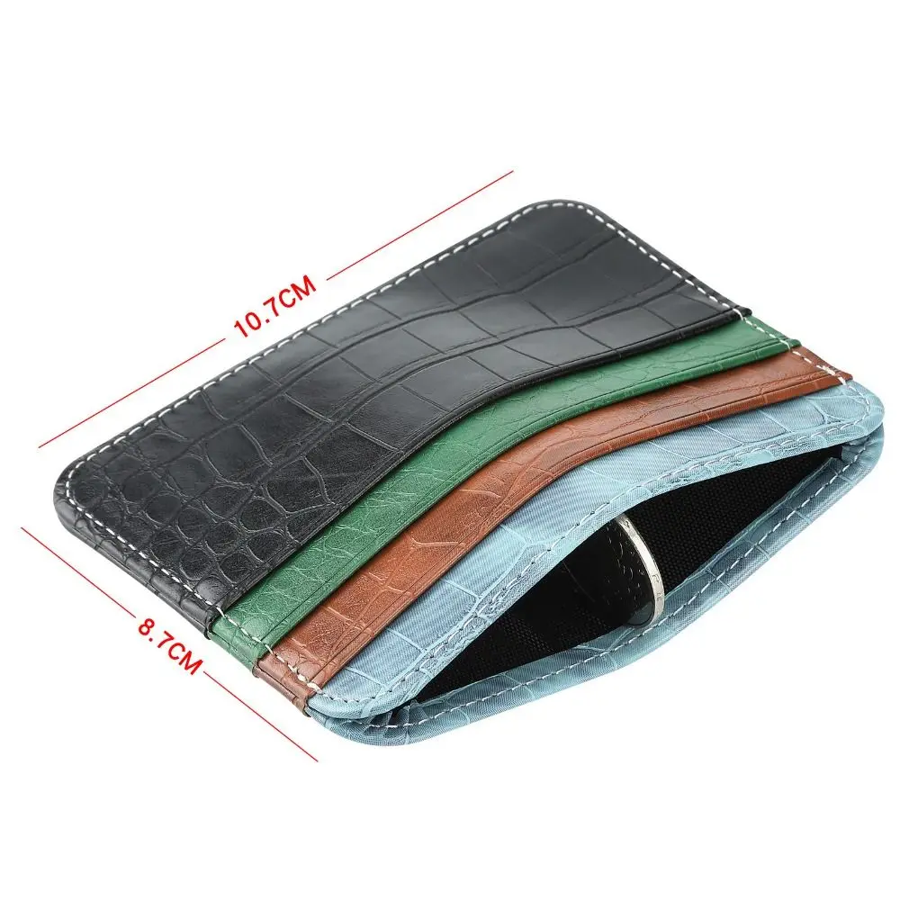Sleek Double-Sided PU Leather Card Holder & Coin Pouch Wallet