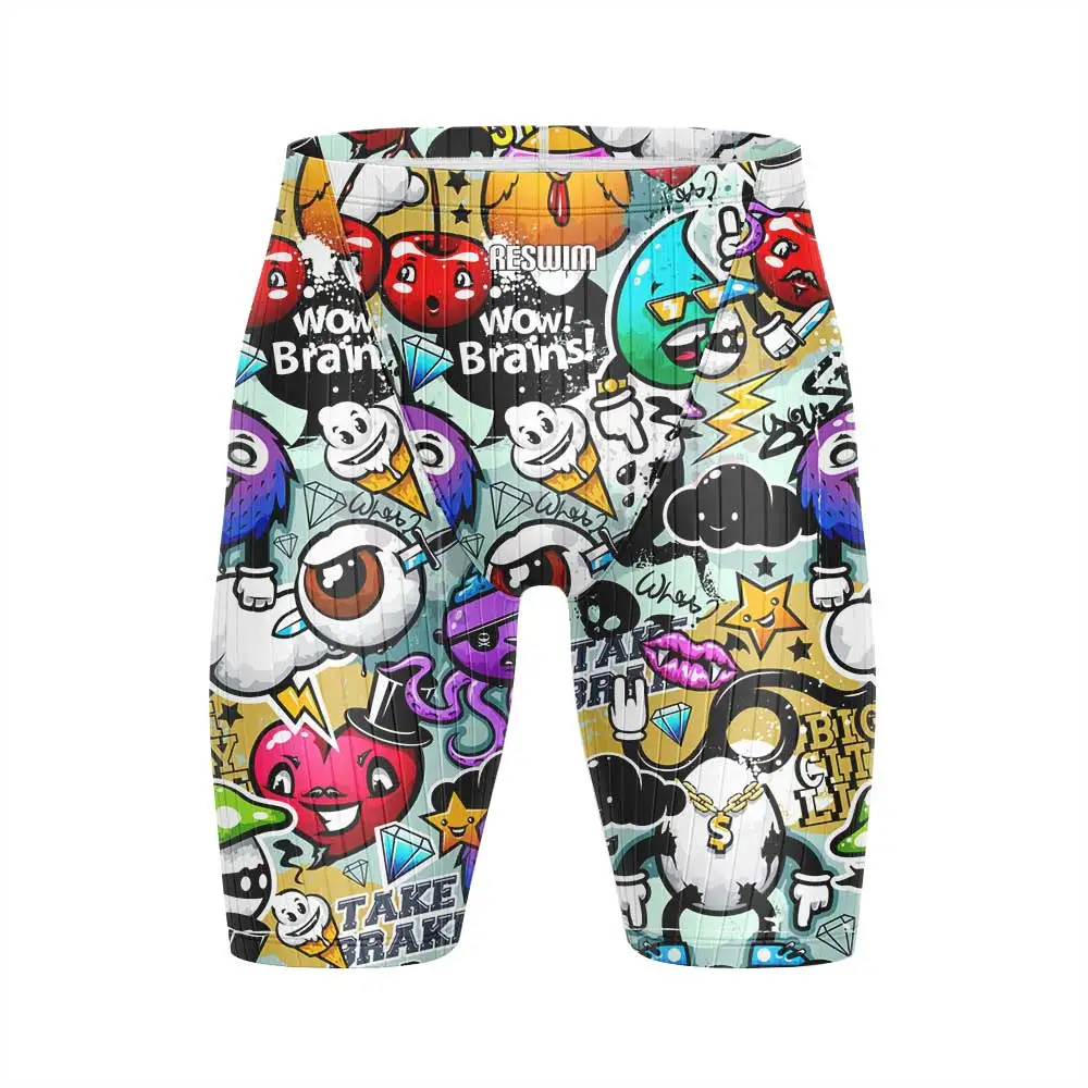 Men's Swimwear Beach Tights Shorts Trunks Jammers Endurance Athletic Swimsuits Swimming Rash Guard Trunks Quick Dry Sports Pants