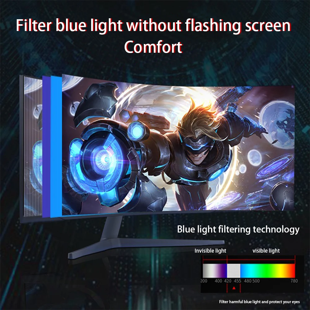 Haijing Cool-34 ġ  4K 165Hz ̵ ÷, 21:9 VA 144Hz WQHD ũž LED ̸ ǻ ȭ  -C/3440*1440