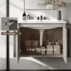24 Inch Floating Sink Combo, Grey Wall Mounted Modern Vanity, Bathroom Cabinet Vanity W/ Soft-Closing Double Extra Large Doors 3