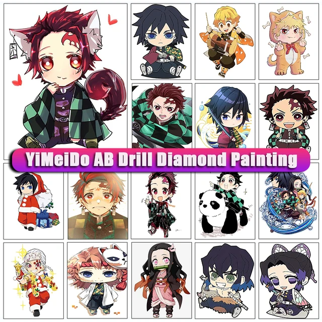 YiMeido AB Diamond Painting Anime Character Art Picture Set Cross Stitch 5D  DIY Diamond Embroidery Cartoon for Children Gift - AliExpress