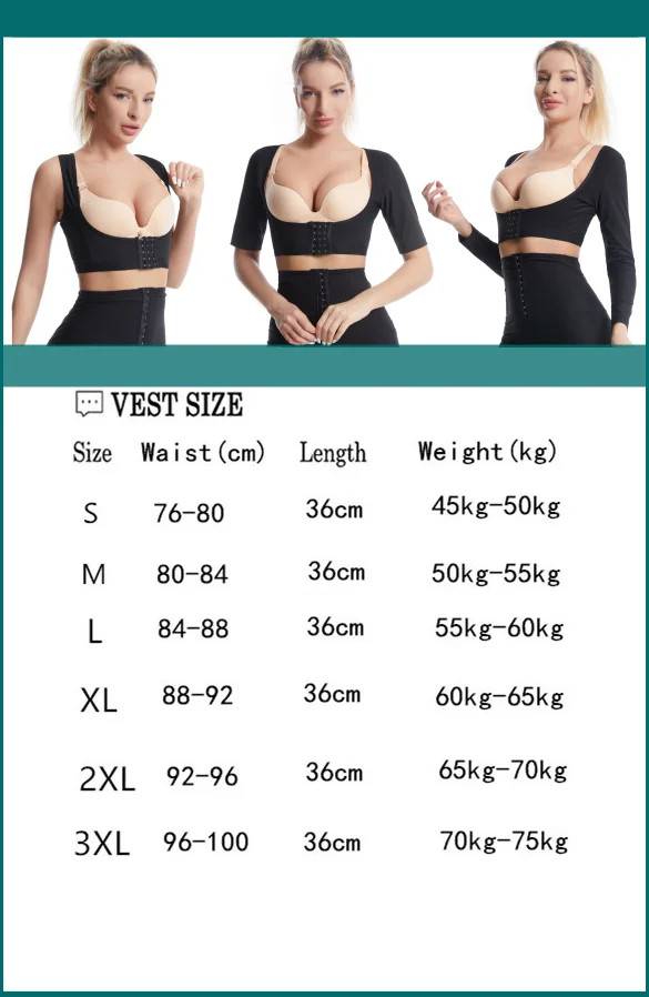 Arm Compression Sauna Front Closure Bra Tank Top Shapewear  Posture Corrector Shaper Tops for Women