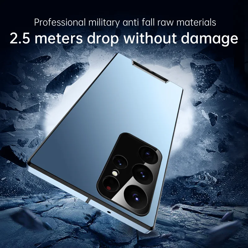 For Samsung S23 Case Comes with Tie Rod Bracket S22 Protective Case S22ultra Men's New Matte Process for S23 Ultra Case