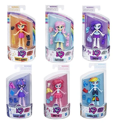 

Hasbro My Little Pony Twilight Sparkle Rainbow Dash Applejack Rarity Fluttershy Pinkie Pie Mini Doll Girl Toy