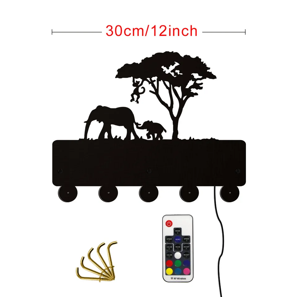 Porte-clés éléphant KREATIONS – Bois De Santal Sculpté Main – Pendentif Porte-bonheur